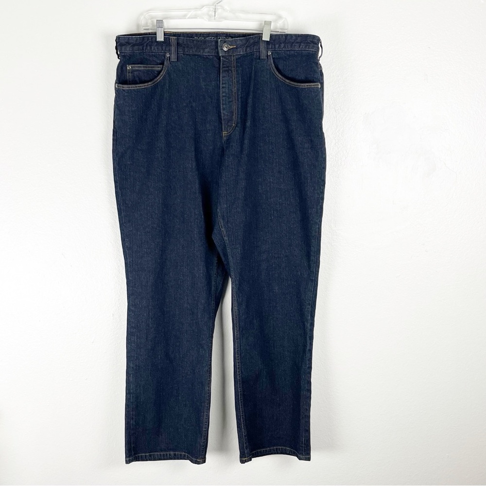 DULUTH TRADING Flex Weekender Dark Wash Five Pockets Jeans, Size 40 x 32